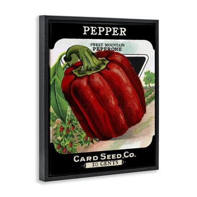 Cadre flottant Vintage Garden Peppers, design par Lil 'Rue
