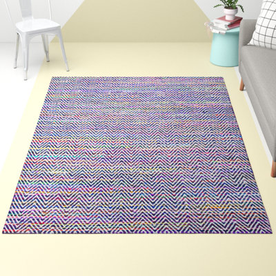 Ayaan Chevron Cotton Hand Woven Area Rug