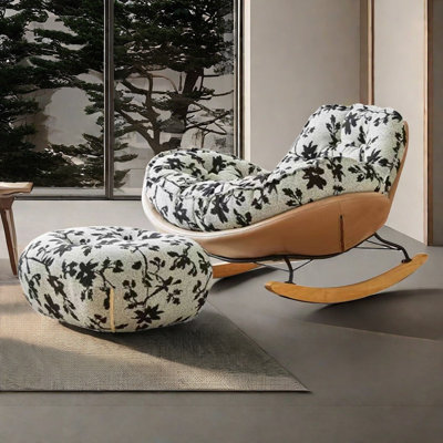 Chaise berçante crème