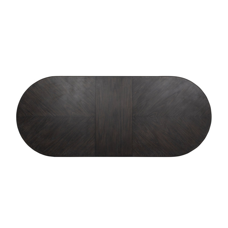Whitlock Oval Solid Wood Dining Table, Cerused Forest Black