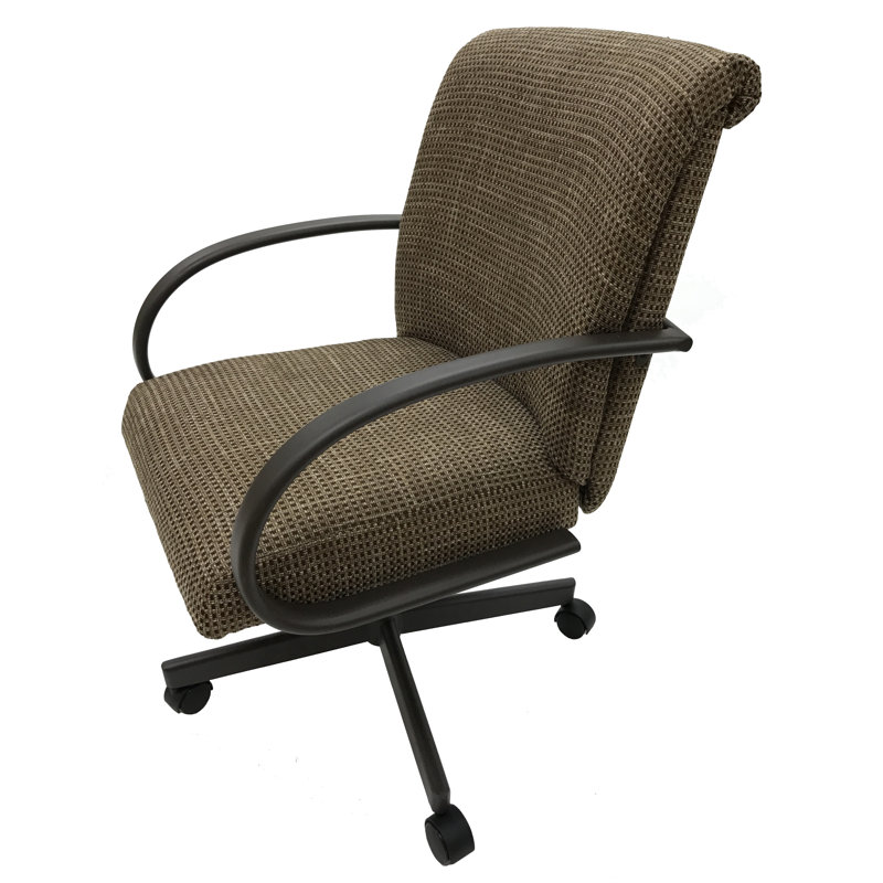 Holyfield Polyester Blend Task Chair, Brown, Checkered