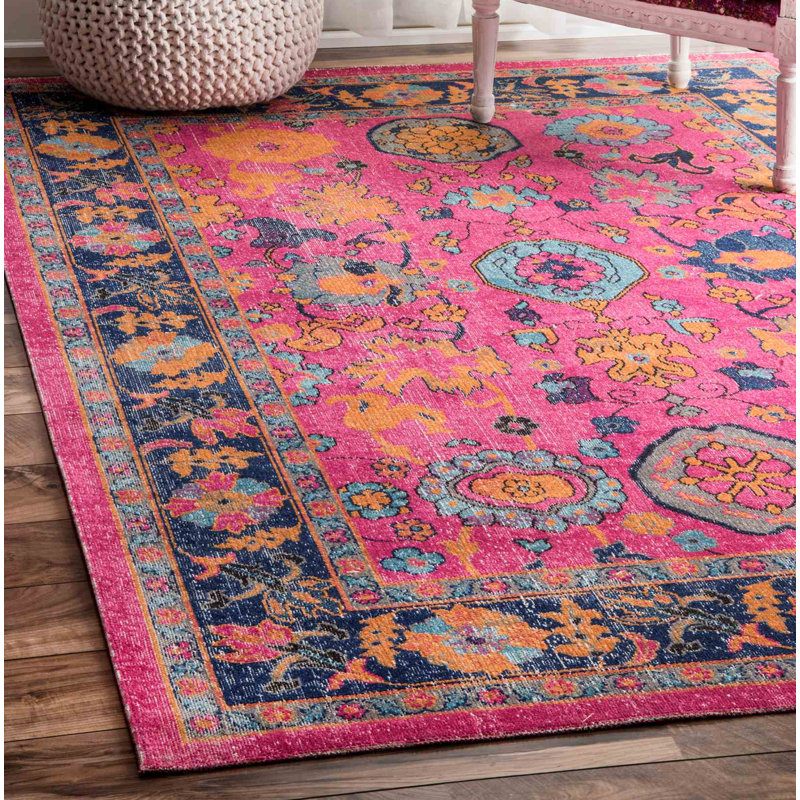 Ayush Oriental Cotton Area Rug, Rectangle 152 x 226cm