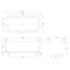 Bella 1495mm x 720mm Soaking Acrylic Bathtub
