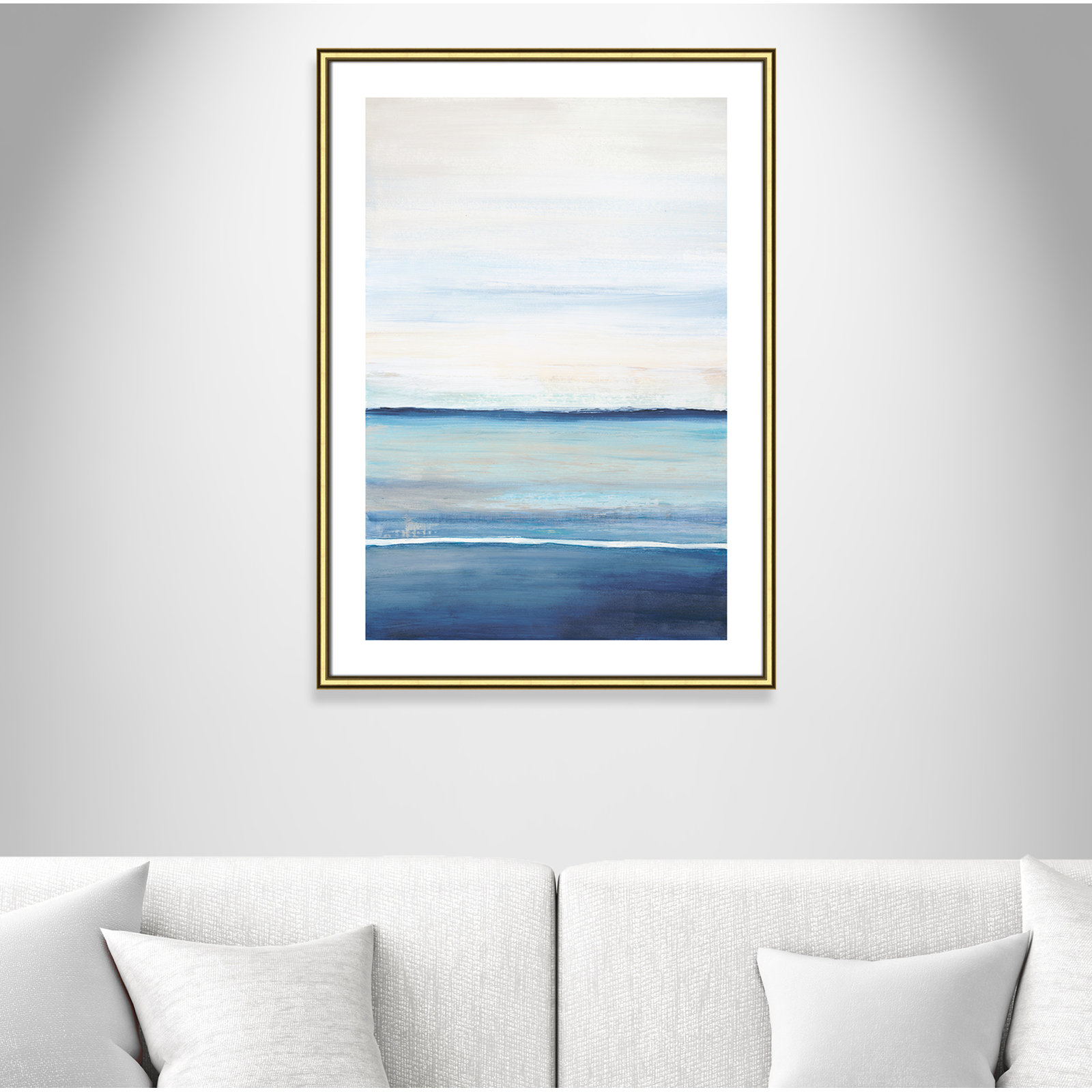 Emmit "Distant Whispers" Print by Filippo Ioco, 35.5" H x 25.5" W x 0.88" D, Gold Framed Paper