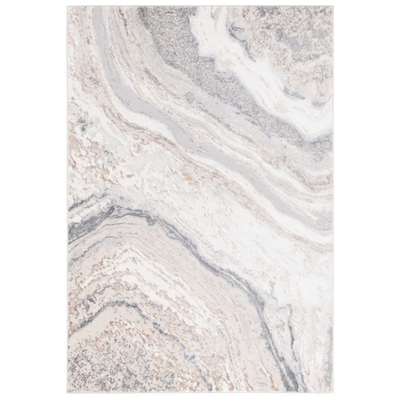Kayliann Performance Abstract Rug, Rectangle 5'3" x 7'