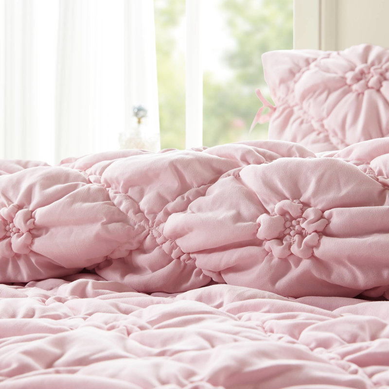 3 pièces d'édredon pour très grand lit, motif floral douillet avec accents de cravate, douceur en microfibre semblable au nuage, chaleur toutes saisons, idéal pour un rembourrage moelleux, confort en microfibre douce, adaptabilité, sécurité et facilité