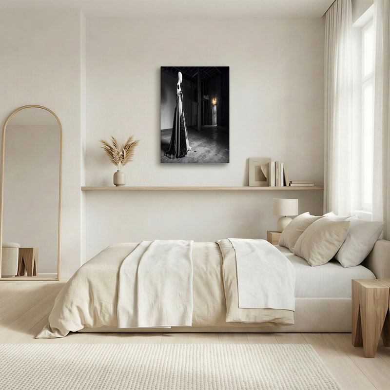 Art mural sur toile noir et blanc, H 20 po x l 30 po