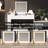 31 Vanity Desk With Hidden Mirror, 3 Color Lighting, And Comfortable Stool - Provide Support Flip-Top Lighting Modes, Cushion Enjoy Your Time At-182925447