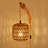 1- Light Dimmable Boho Plug In Wall Sconces Farmhouse Rattan Lamp