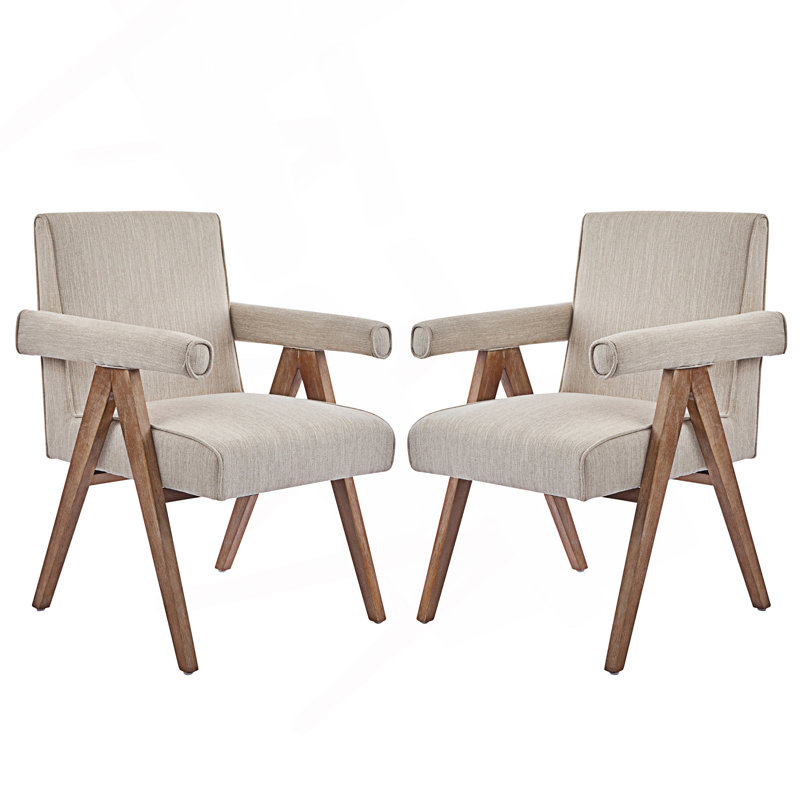 Fauteuil de salle à manger rembourré, Gris