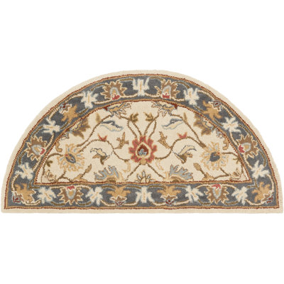 BuckHill Oriental Hand-Tufted Wool Tan Area Rug