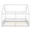 Lit plateforme double en bois en forme de maison double, côte à côte 2 lits partagés-211747452