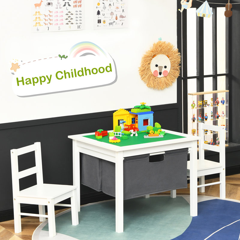 Ensemble de table d'activité et de chaises pour enfants 2-en-1 Harriet Bee