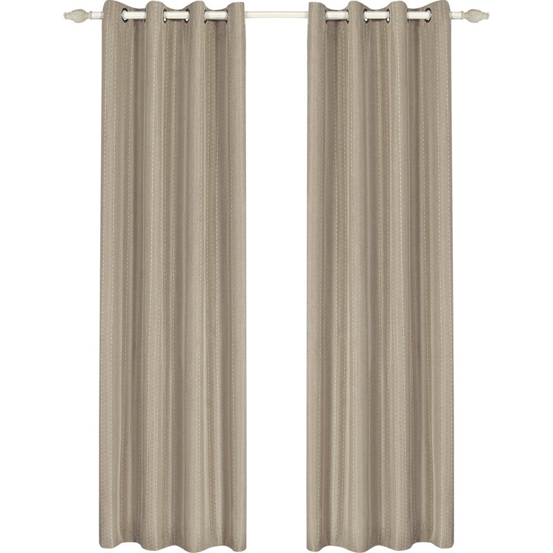 Rideau simple occultant et isolant avec œillets Sharrott, Taupe, l 55 po x L 95 po