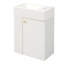 Meuble-lavabo 18,5 po avec lavabo, tablettes ouvertes et fermées