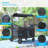 4-seater Stroller Wagon, Folding Push-pull Stroller,5-point Harnesses,adjustable Handle,black/grey-107634914