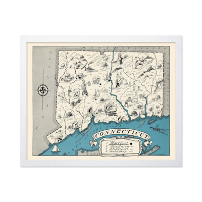 Carte illustrée du Connecticut