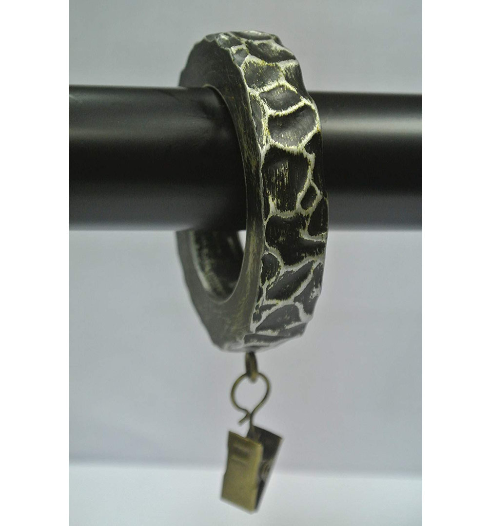 Quam Hammered Designer Curtain Ring (Set of 14) Brayden Studio® 