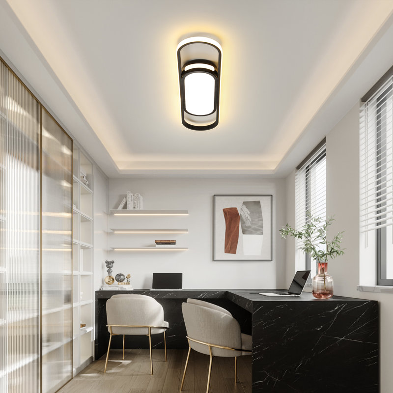 Muscato 1 - Light 27.5" LED Flush Mount, Black