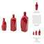Vases en céramique à finition abstraite au design moderne pour le bureau à domicile, chambre à coucher, salon, ensemble de 3 à 7 po - rouge