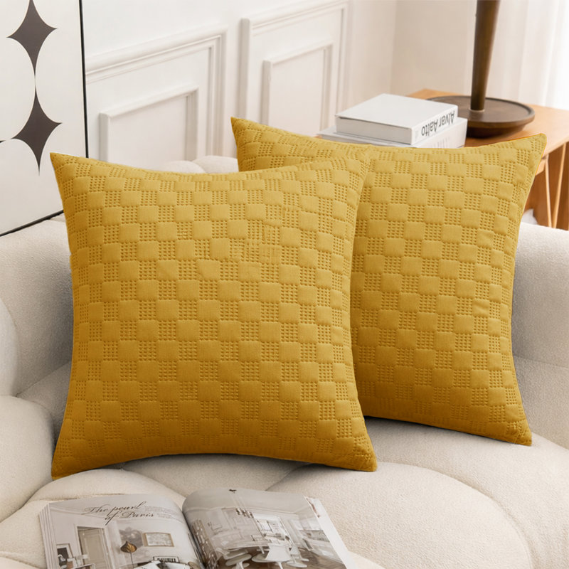 Square Throw Cushion Pad, Ochre