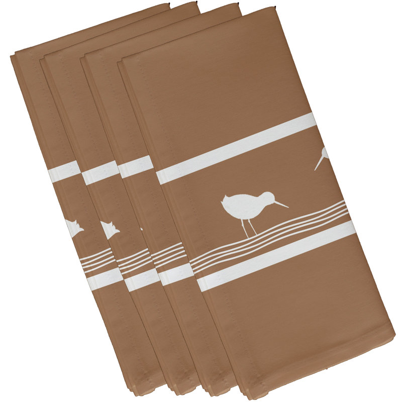 Ensemble de 4 serviettes de bain à imprimé animal Hancock Bird Walk, Taupe