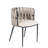Seraphina Waterfall Dining Table Set and Woven Pattern Chairs – 7 Piece Modern Dining Room Set