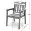 Chaise de salle à manger d'extérieur en gris Hdpe