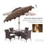 Parasol de terrasse de 9 pi avec bouton poussoir inclinable et manivelle Outsunny
