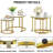 Gold Nesting Coffee Table Set of 2