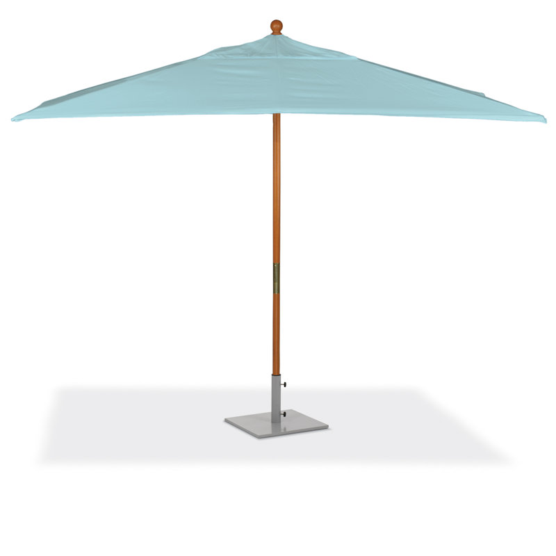 Parasol de marché rectangulaire 6 pi x 10 pi Jordynn, Bleu minéral