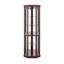 Vitrine d'angle vitrée d'angle pour vitrine de coin, vitrine d'angle pour le salon, armoire vitrée, collection Antique, vin, verre de bar, lumière incluse, cerisier foncé-28092573