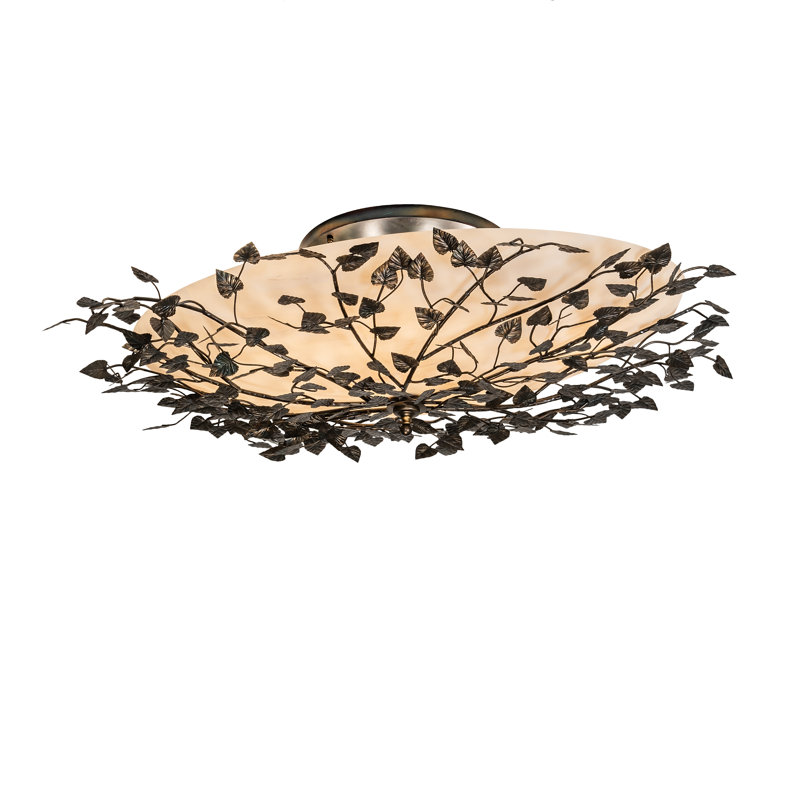 Rustic Lodge 8 - Light Semi Flush Mount