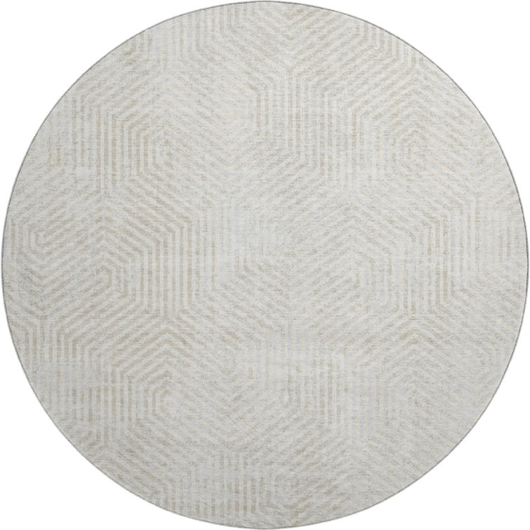 Premium Machine Washable Prisco Ivory Rug