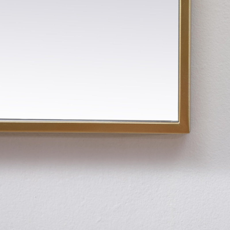 Valparaiso Metal Square Wall Mirror, 42"  x 42" , Brass