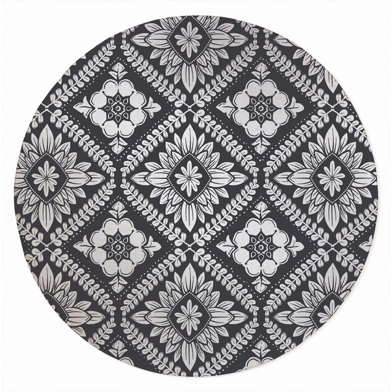 Talia Outdoor Area Rug, Round 5'