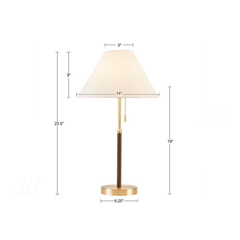 Two Tone Pull-Chain Table Lamp