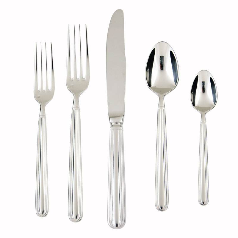 Metropolitan 5 Piece 18/10 Stainless Steel Flatware Set, Service for 1