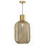 12" W Industrial Gold Mesh Oval Shade Pendant Light - 17 Storeys