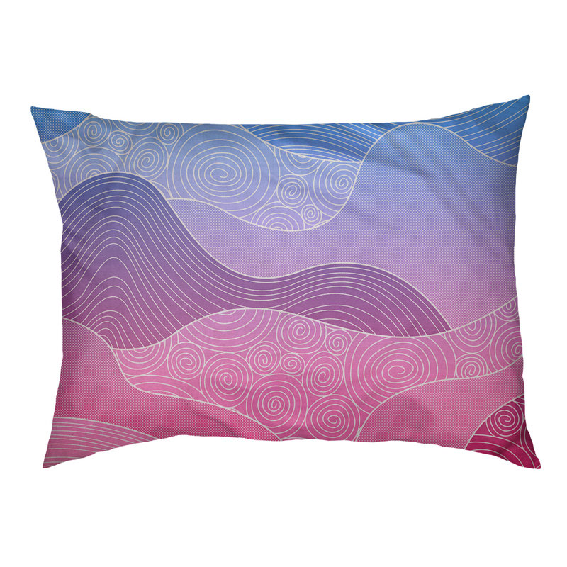 Coussin pour chien Byrge, Grand (H 17 po x l 52 po x P 42 po), Bleu / Rose