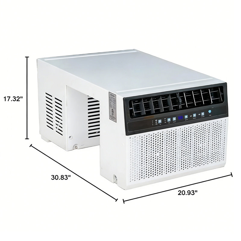 Climatiseur de fenêtre en U 6000 BTU, climatiseur de fenêtre ultra silencieux, écoénergétique, rafraîchit jusqu'à 269 pieds carrés, télécommande, refroidissement de la chambre à coucher, blanc