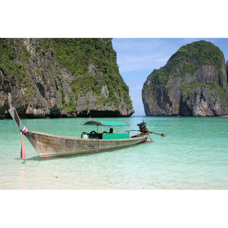 Phuket Thailand Boat by Flyrfixr - No Frame Art Prints on Canvas, 81cm H x 122cm W