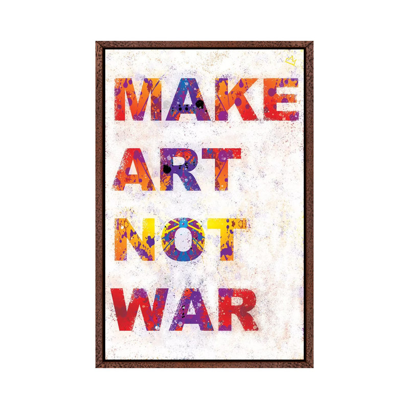 Make Art - Print on Canvas, Classic Brown Wood Floater Framed, 66.04cm H x 45.72cm W x 3.81cm D