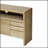Modern Solid Ash Veneer MDF Sideboard With 3 Drawers, Semi-Open Shelf, And Center Cutout For Versatile Storage And Aesthetic Appeal-435305646