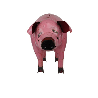 Figurine en métal recyclé porc Maricela