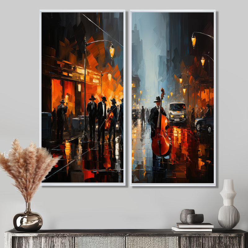 Graeham - People, art afro-américain, impressions sur toile, H 20 po x l 24 po, Impression encadrée flottante, Blanc