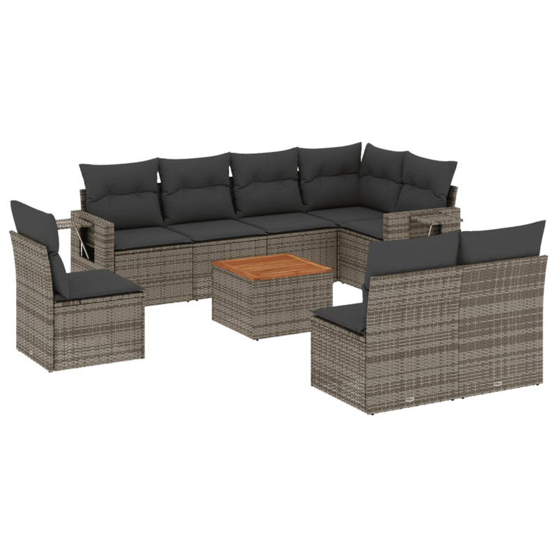 Vidaxl Garden Sofa Set Grey