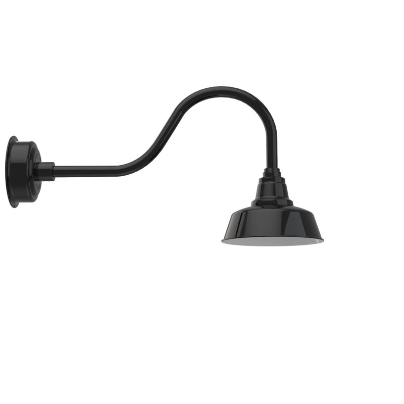 Luminaire de grange d’extérieur Vandervliet, Noir, H 16,37 po x l 10 po x P 28,75 po