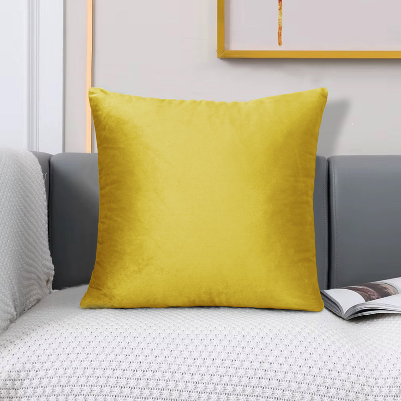 Kilian Square Cushion Cover, Mustard