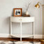 Console Table de bout demi-lune avec 2 tiroirs de rangement et tablette inférieure pour le salon, la chambre à coucher, le bureau et le couloir-867324341